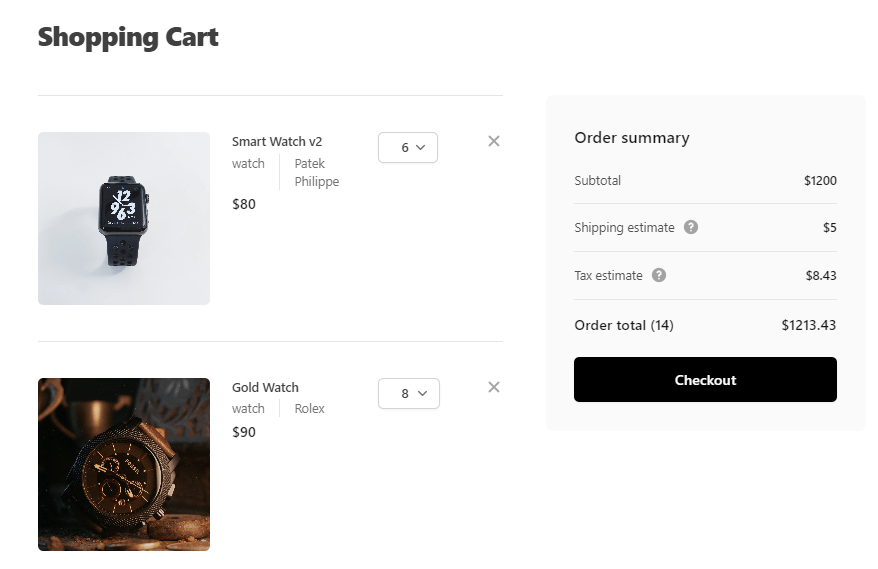 Cart Page